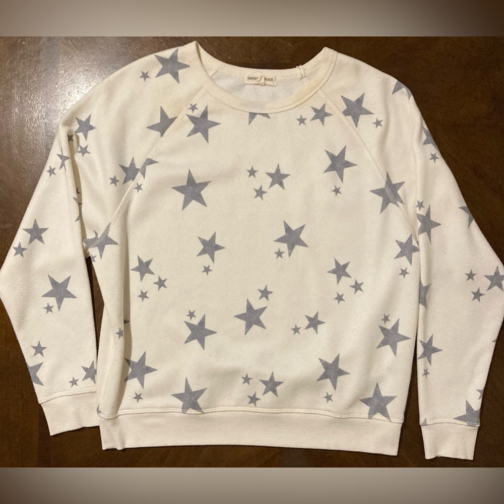 Ladies Size Small Grayson Threads Fleece Pullover Sweatshirt W/ Stars